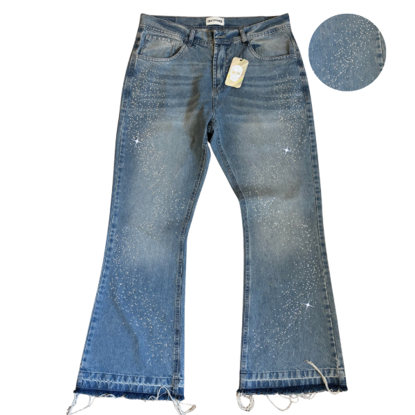 Producto - Jean Flared oxido ( con strass )