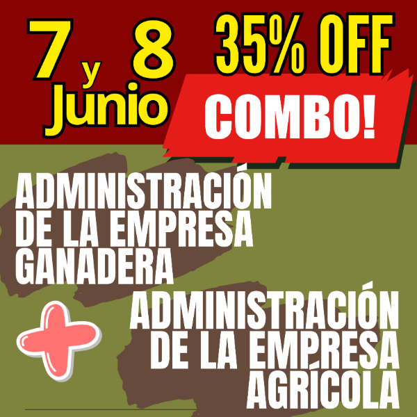 Producto - COMBO 2 CURSOS:     Gestión Ganadera  +  Gestión Agrícola