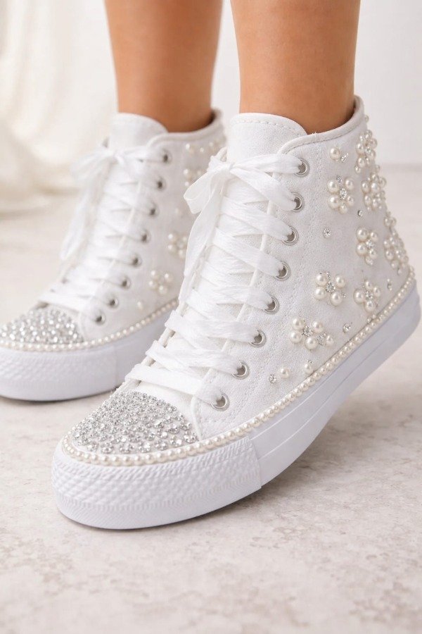 Producto - BOTITA FLOWER WHITE PEARL GLAM