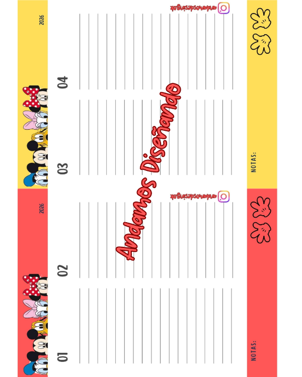 Producto - AGENDA IMPRIMIBLE 2026. MICKEY EDITION - 4