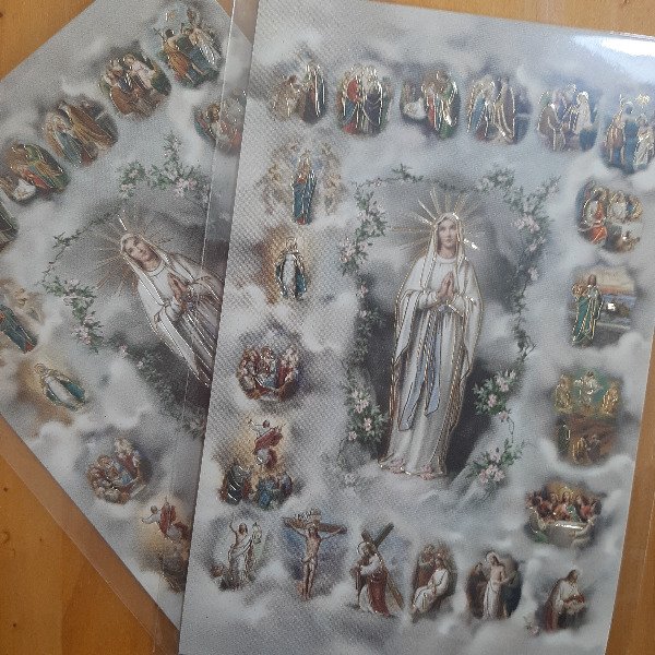 Producto - Estampa en oro Misterios del Rosario - 1