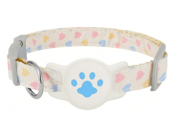 Producto - Collar ajustable reforzado y luminico con porta Airtag o Mitag. Elegi color.
