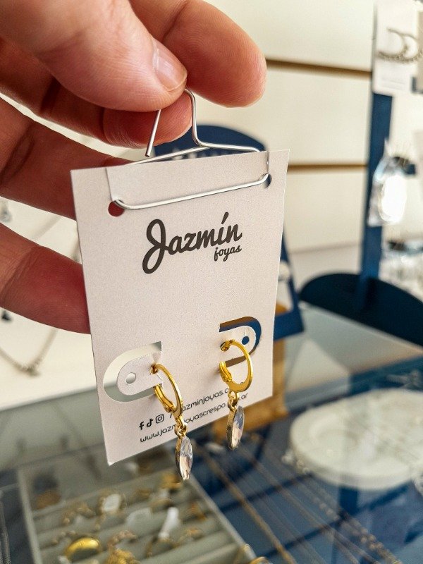 Producto - Aros Argollas Colgante Facetado