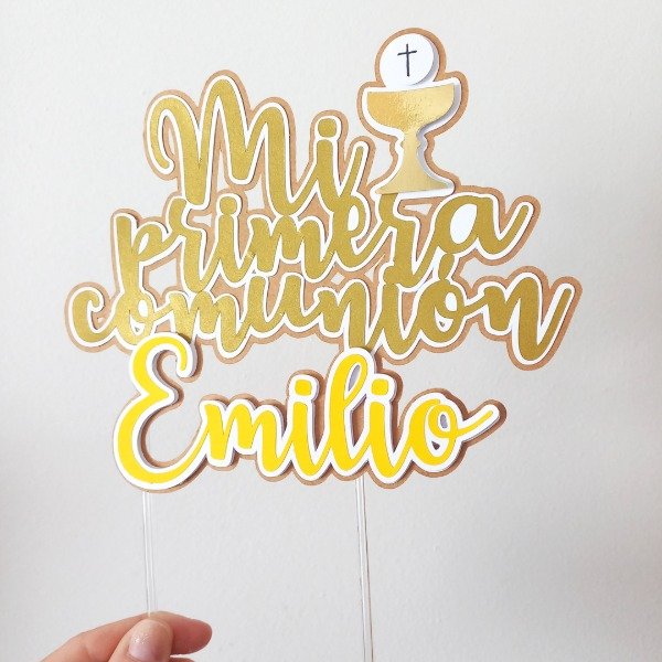 Producto - Cake topper comunión "caliz"