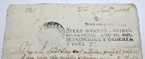 Producto - Pleito Legal Sellado Siglo XVIII (Rey Carlos III de España) P. verjurado (1783) - 2