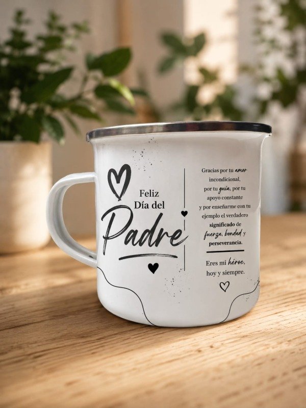 Producto - Taza Enlozada "Feliz Día del Padre"