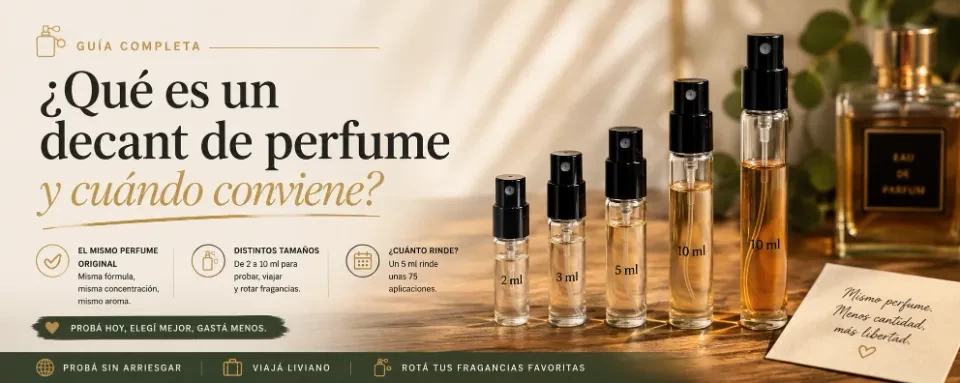 ¿Qué es un decant de perfume y cuándo conviene? — portada de TresorParfums